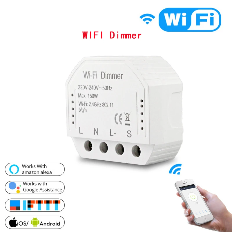 Набор1 2 шт. умный Wi-Fi светодиодный диммер умный режим/приложение Tuya пульт дистанционного управления 1/2 переключатель, работает с Alexa Echo Google Home - Комплект: Набор1