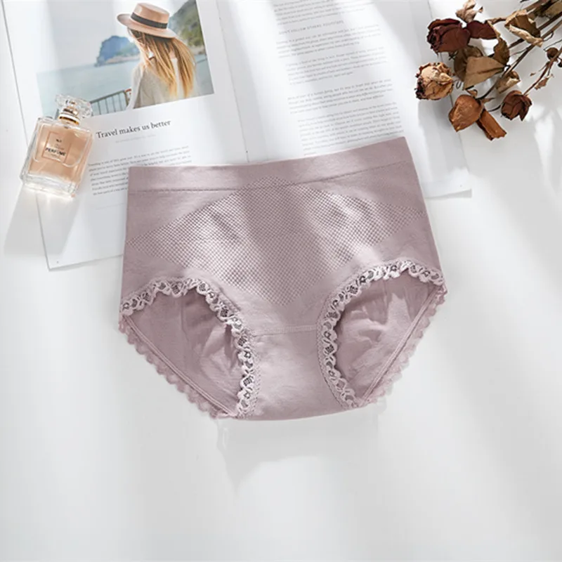 [Низкая цена] Новое бесшовное нижнее белье для женщин чистый хлопок средняя талия