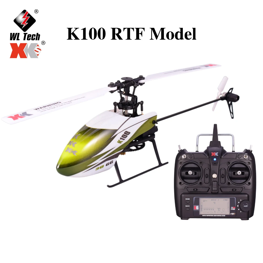 Wltoys XK K100 6CH 3D 6G система дистанционного управления мотором вертолет с дистанционным управлением с передатчиком RTF Совместимость с FUTABA S-FHSS