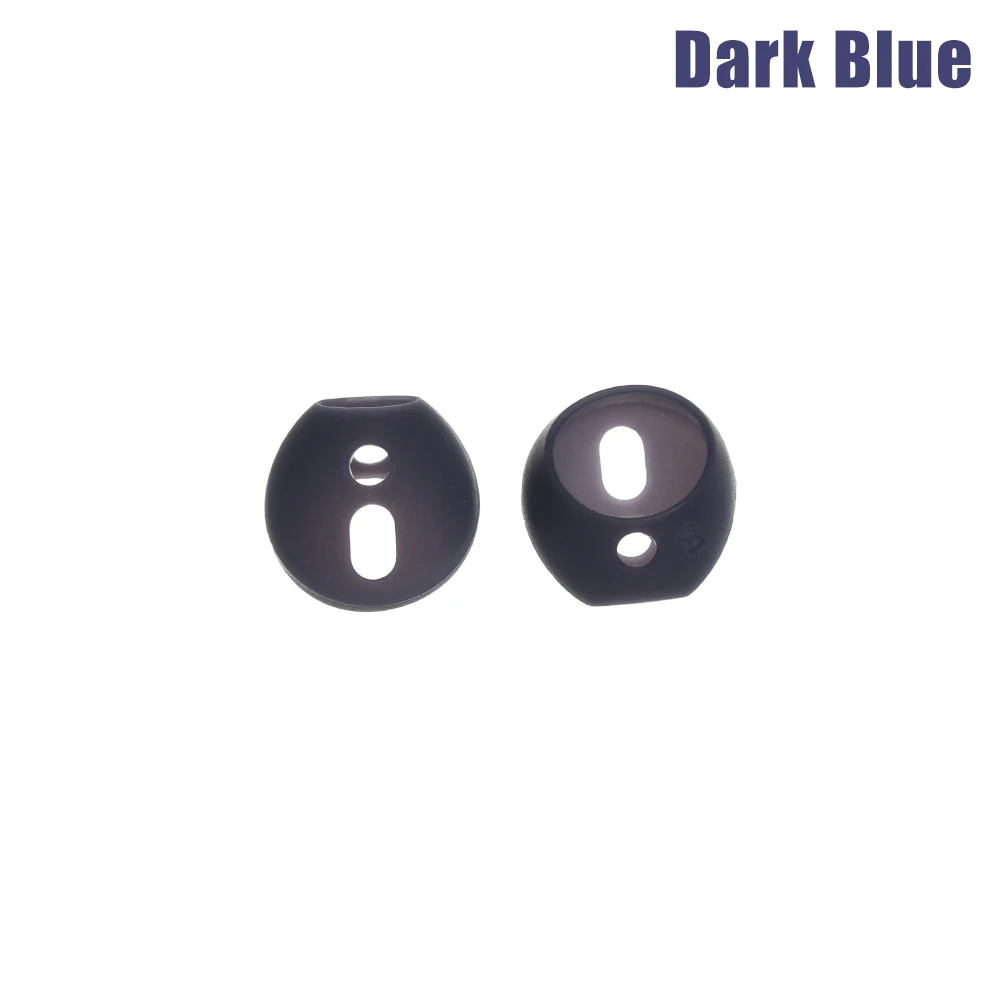 Dark Blue 1 пара Силиконовый цветной наушник конфеты защитный чехол противоскользящие наконечники для наушников Наушники Замена для Apple Airpods - Цвет: Dark Blue