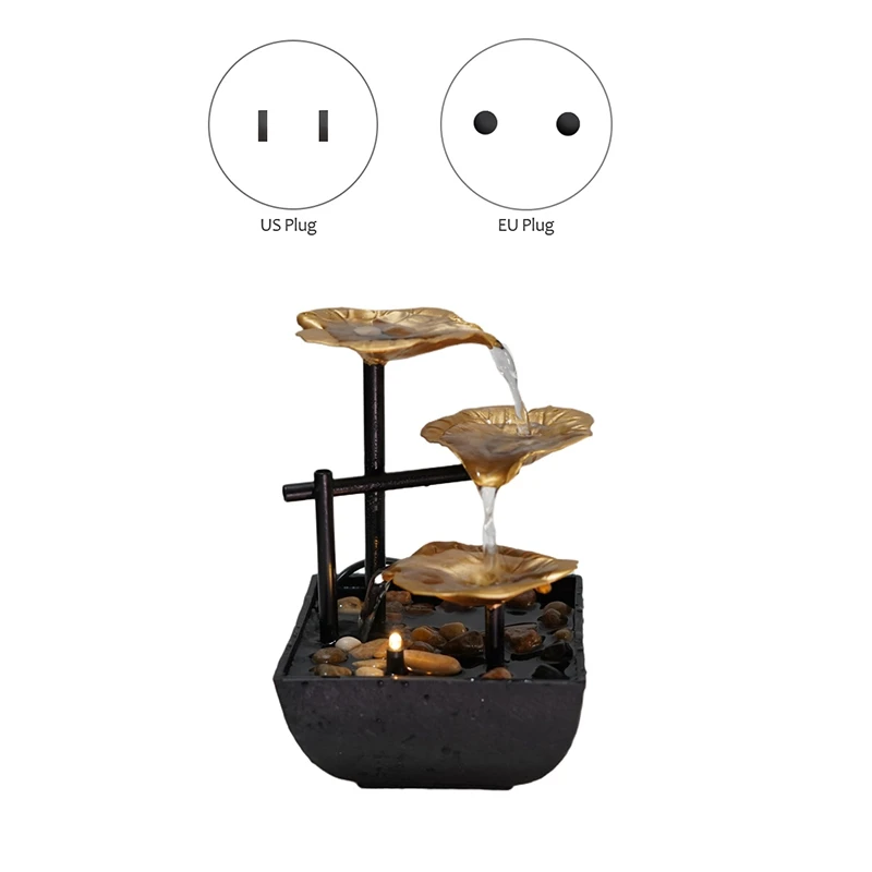 

Крытый 3-х уровневая настольный фонтан, автоматический насос с Мощность переключатель, дополнительная глубина бассейна с натуральным Особе...