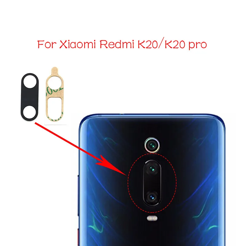 2 шт./партия, для Xiao mi Red mi K20/K20 Pro задний объектив задней камеры крышка с стикер на клейкой основе для Xiaomi mi 9T Pro