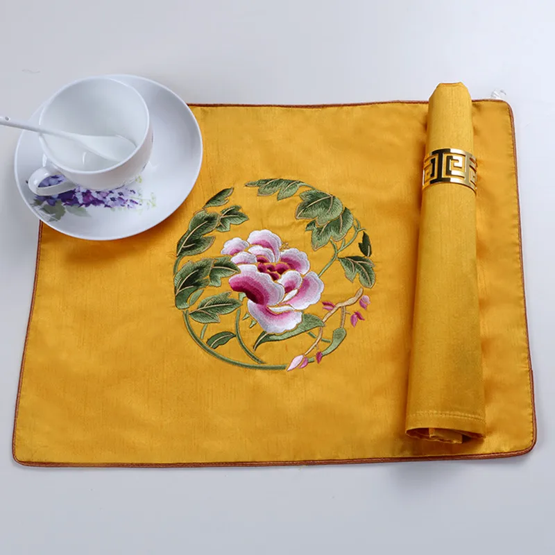 Шелковые салфетки с вышивкой в традиционном китайском стиле водонепроницаемые