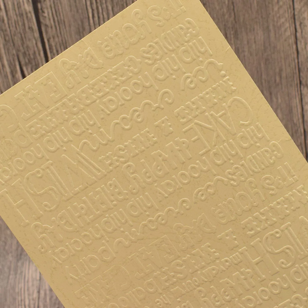 С днем рождения слова штампы Пластиковые тиснение Папка Бумага шаблон для