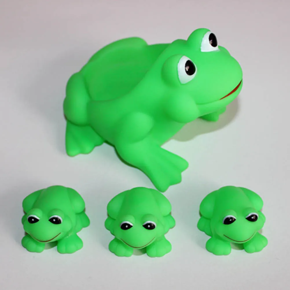 4 шт./лот лягушка плавающая игрушка для купания в ванной водные игрушки сжимаемая