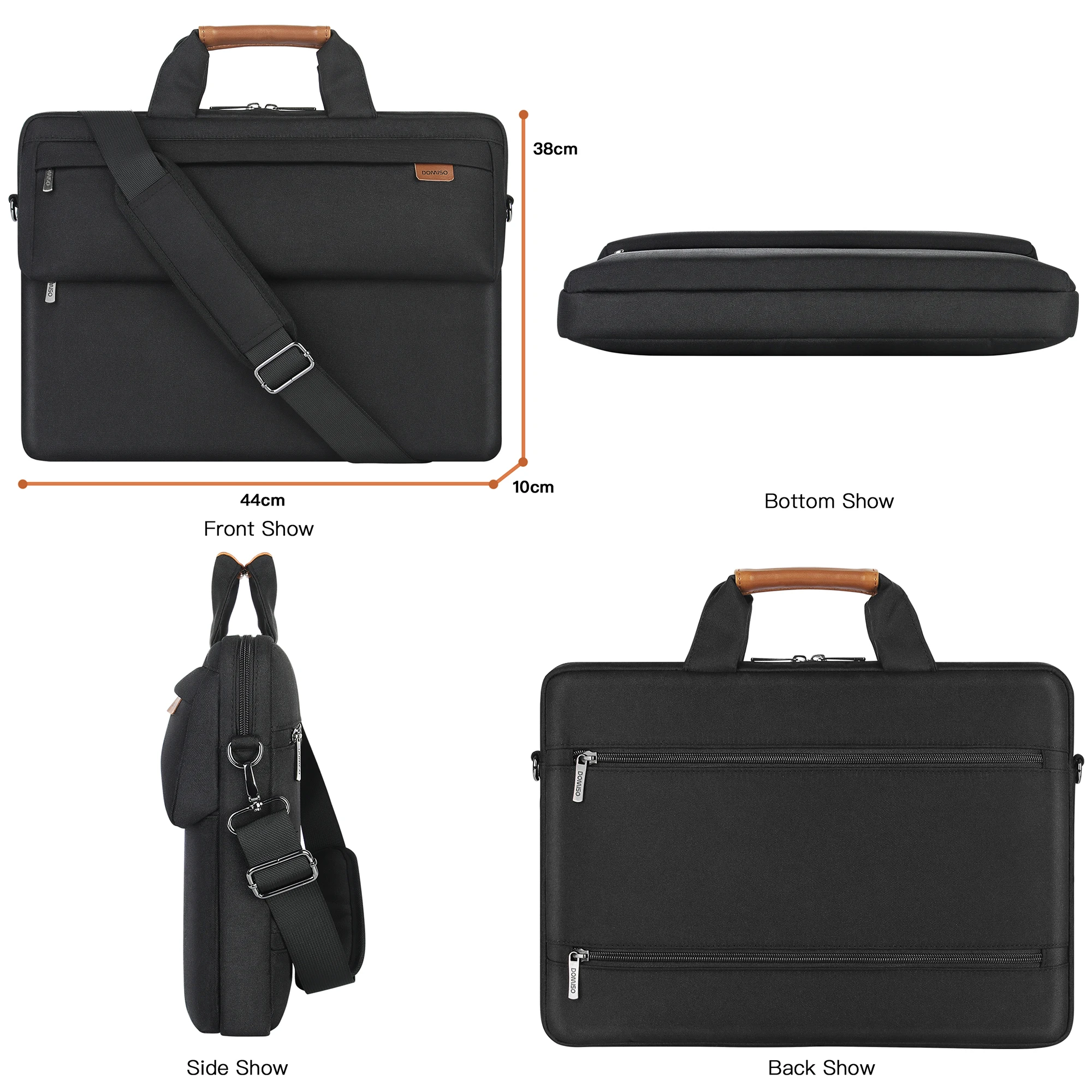 14 15.6 17 Inch Shockproof Laptop Sleeve Business Briefcase Waterproof Messenger Shoulder Bag for Notebooks Black | Компьютеры и офис