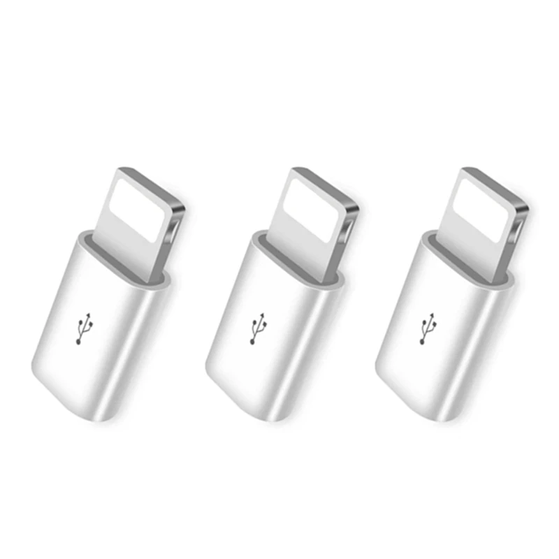 3 шт./лот адаптер Micro USB для освещения iPhone 6 6S 7 8 Plus X XR XS 11 Pro Max 5 5S 5C SE USB-кабель зарядки