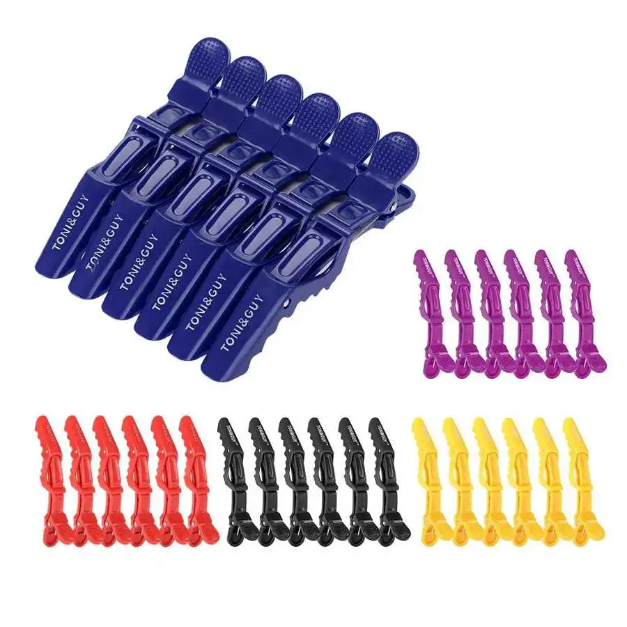 6 шт. крокодиловая заколка для волос укладки плоская противоскользящая одинарная