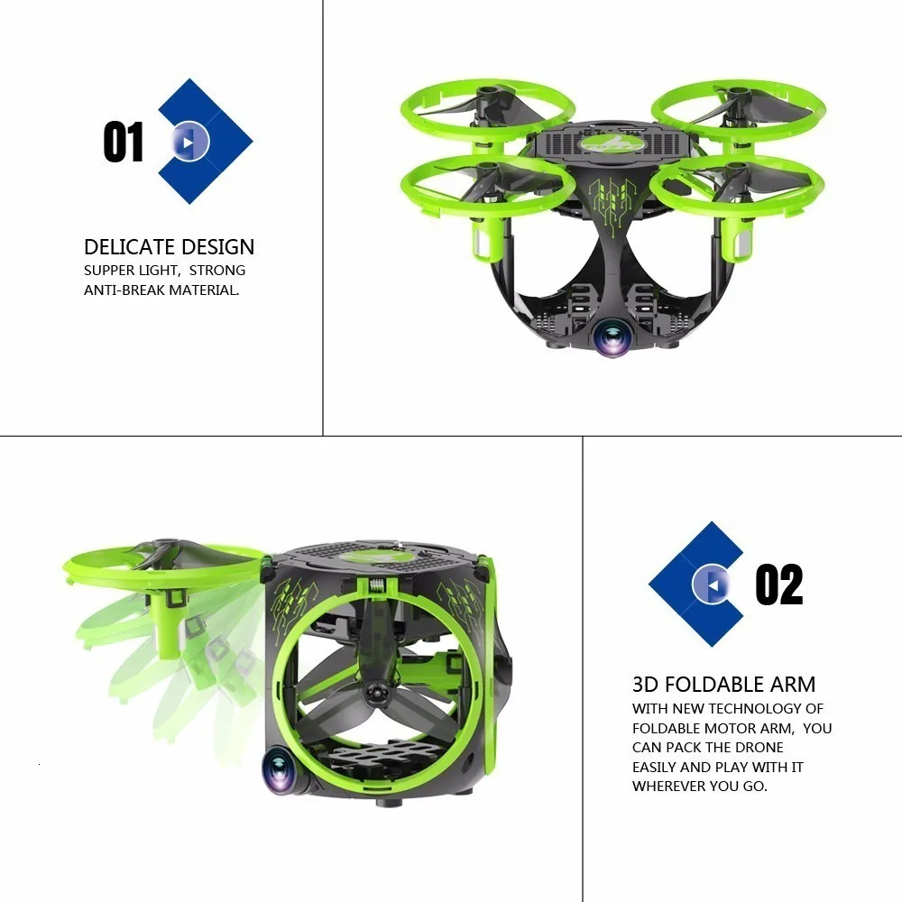 FQ26 WiFi FPV мини Дрон Квадрокоптер с камерой 0.3MP высота удерживания g-сенсор складной Дрон Квадрокоптер приложение управление телефоном RTF