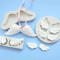 angel wings epoxy resin fondant silicone mold for diy plaster ornaments fondant chocolate candy mould kitchenware baking tool