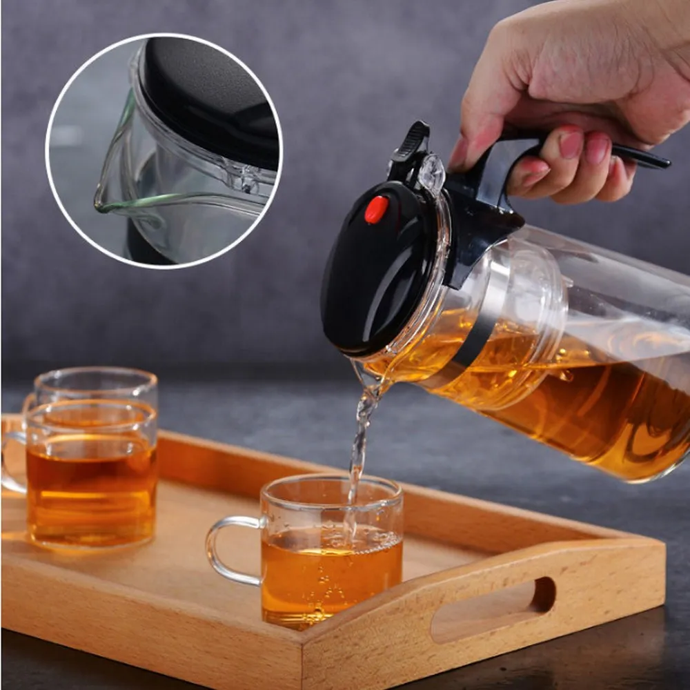 Заварочный чайник прозрачный фильтр из боросиликатного стекла термостойкий