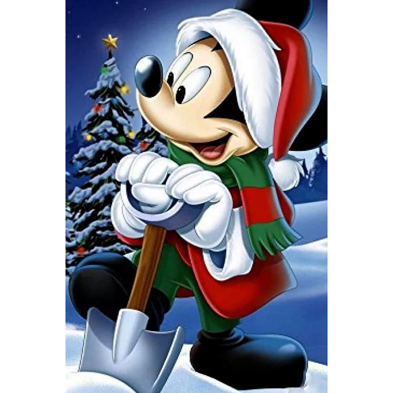 

Disney Mickey Diamond Painting Embroidery Diamond Mosaic 5d Cross Stitch Kits Cartoon Snow Scene Diy Canvas Home Decor Painting