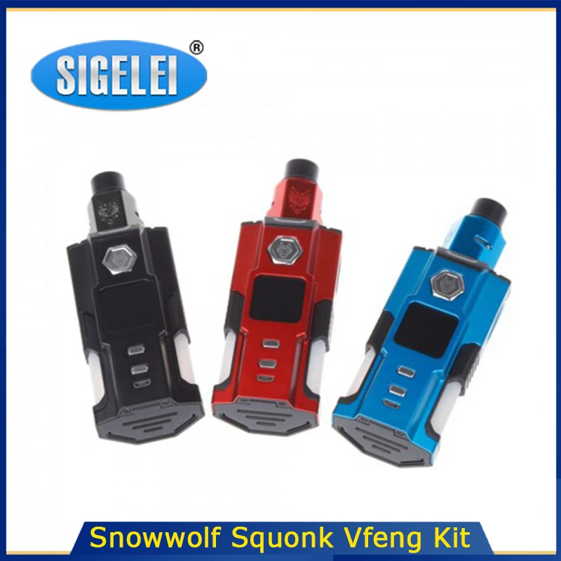 Sigelei Snowwolf Squonk Vfeng комплект 120 Вт мод коробка сигарета электронная вейпер моды 3 мл BF