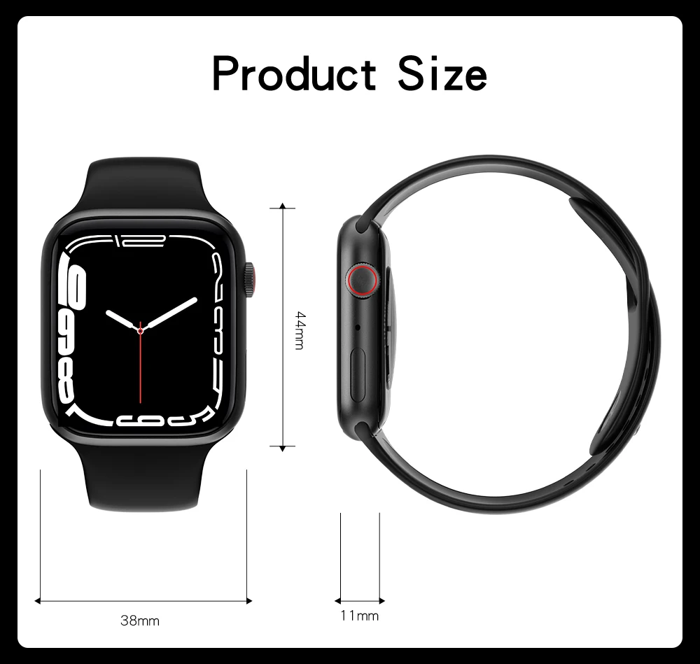 

Smart Watch with 1.75 Inch Full Touch Color Screen, Android and iOS Compatible, IP67 Waterproof.