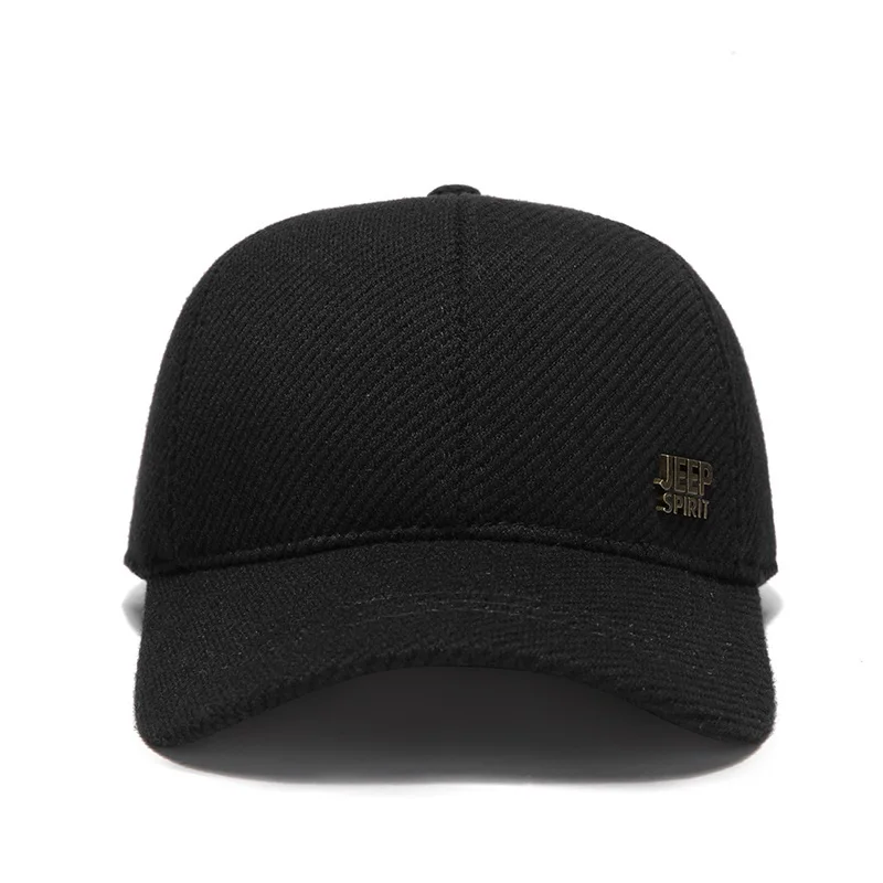 

Autumn Winter Baseball Cap Men Keep Warm Fleece Dad Hat Earmuffs Windbreaker Hats For Men Casquette Homme Hip Hop Caps