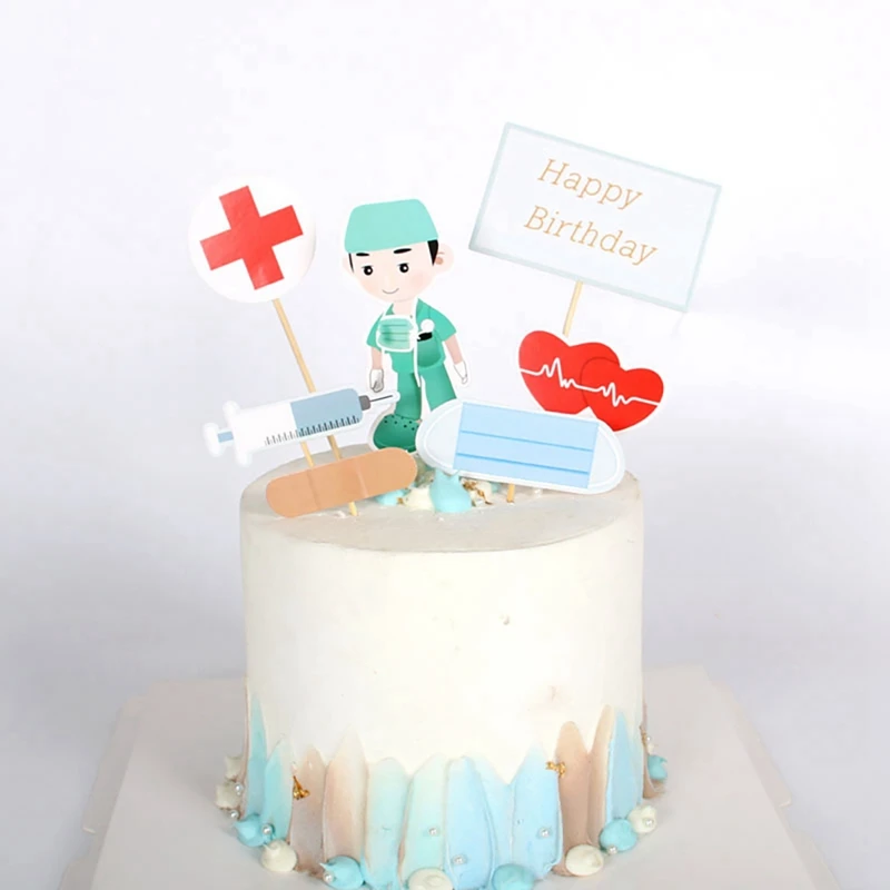 DIY торт Топпер Фея палатка динозавр медсестра и доктор тематический ребенок