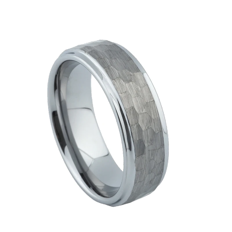 

wholesale unique cool man jewelry hammerred tungsten carbide motorcycle rings for men