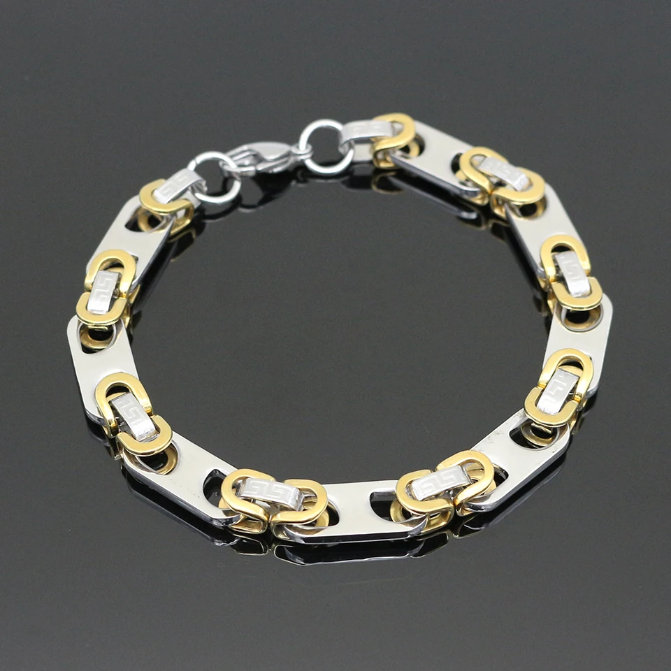 

Byzantine Necklace Men Fashion Jewelry Set Stainless Steel Gold Steel Accessories Chains Bracelet & Necklace For Women Gift