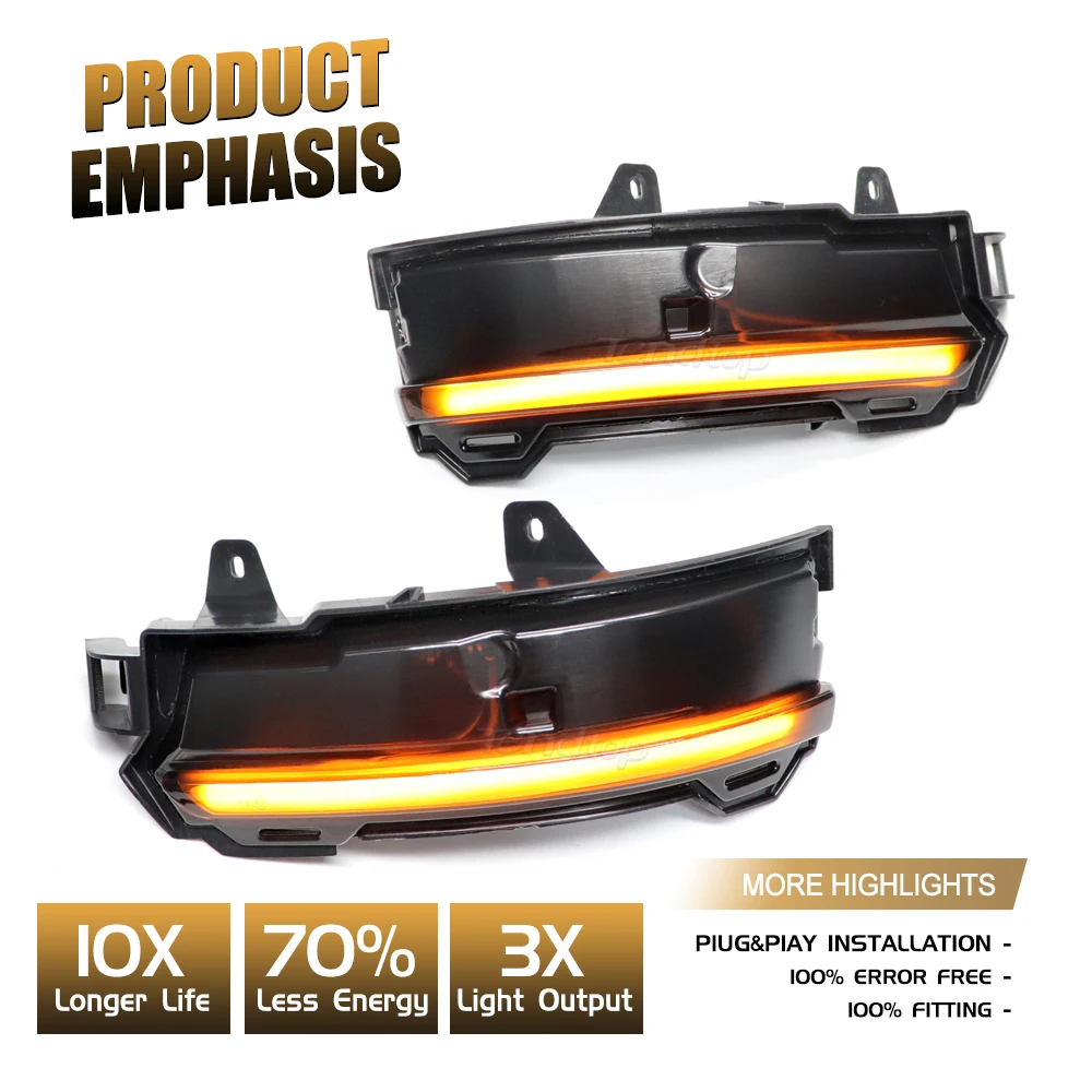 Светодиодные динамические указатели поворота зеркала заднего вида для