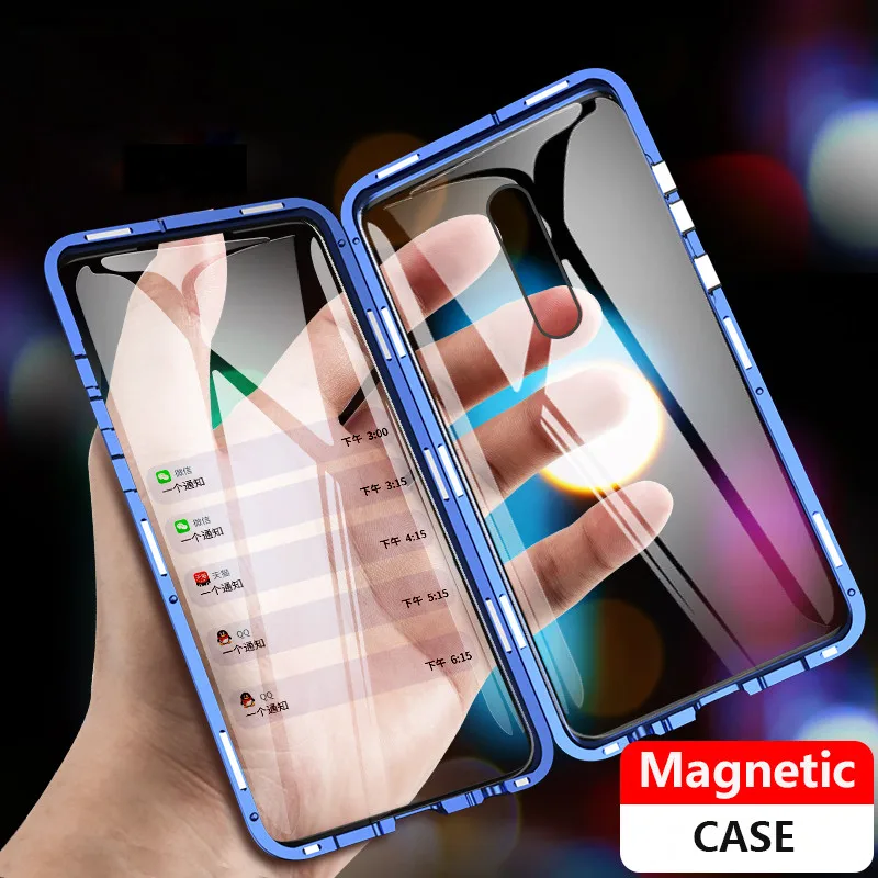 Магнитное поглощение двухстороннее Защитное стекло для Xiaomi mi 9T 9TPro задняя