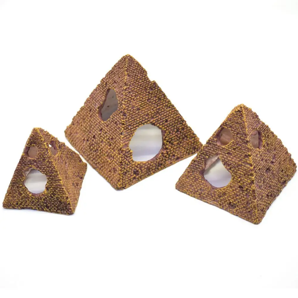 Имитация египетской пирамиды рыбы креветки скрывающий дом смола рокерные