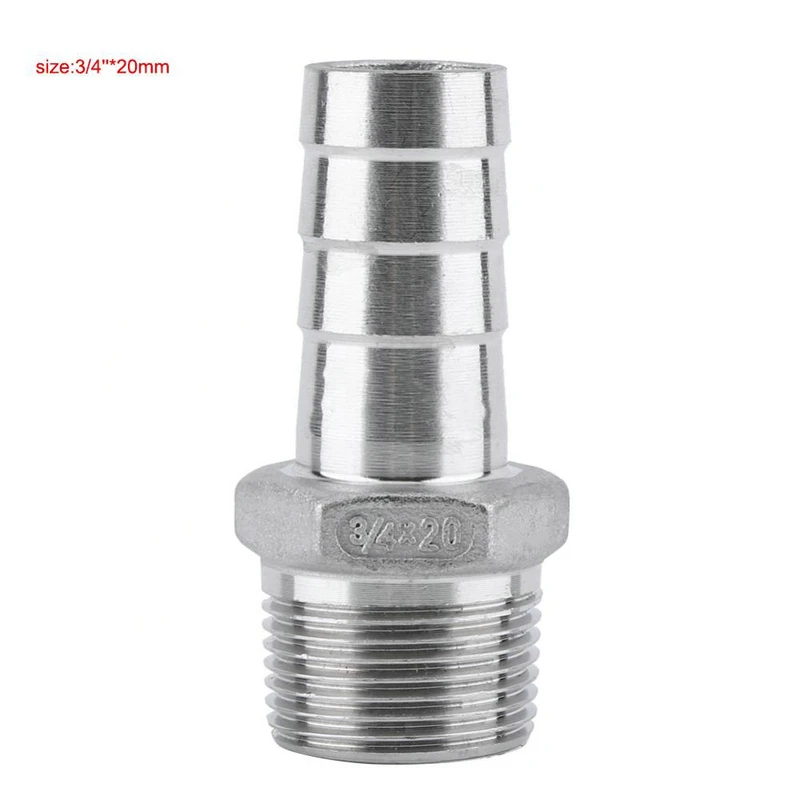 Штуцер для труб с резьбой из нержавеющей стали 1/8 дюйма 1/2 1/4 3/4 1 дюйм 6 32 мм|Фитинги