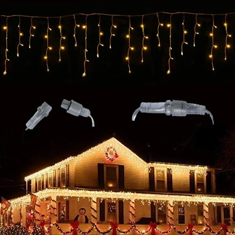 

Christmas Decoration 3.5-20M Garland Curtain Waterfall Icicle Fairy Lights Indoor Outdoor Party Garden House Window Home Decor