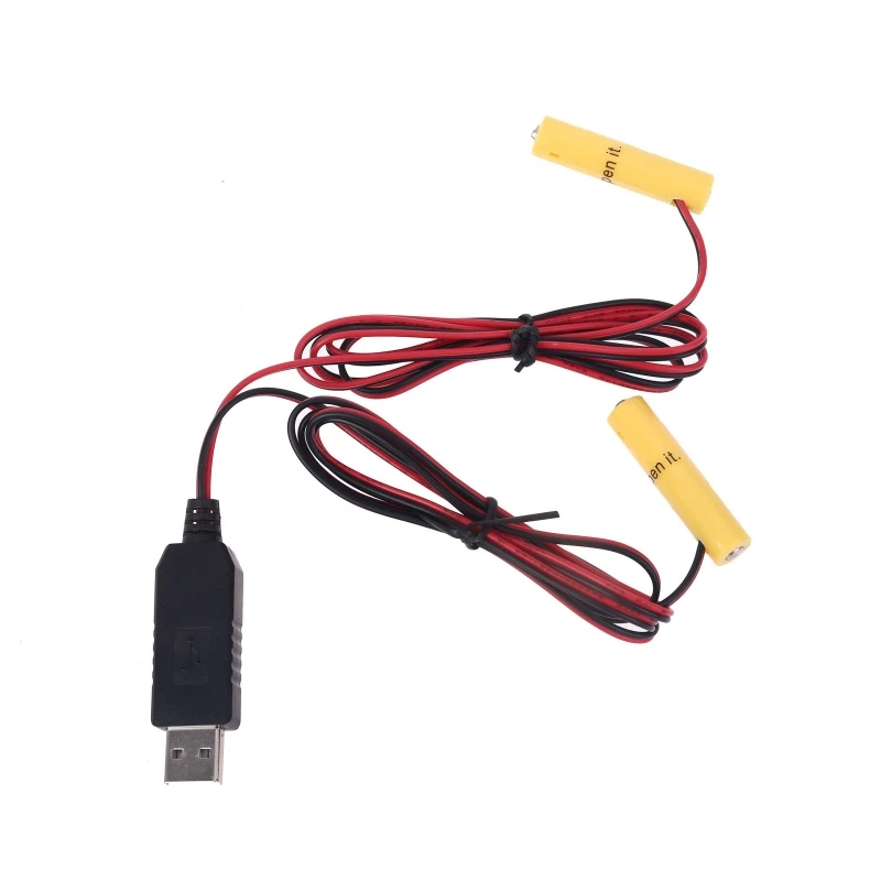 

USB-преобразователь для 6 в двойной батареи АА ААА, уничтожитель может заменить 4 батареи 1,5 В LR6 AA LR03 AAA, кабель для устранения