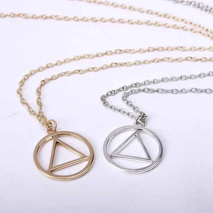 anime cosplay akatsuki hidan pendant necklace costume accessories hip hop metal triangle circle choker for women men |
