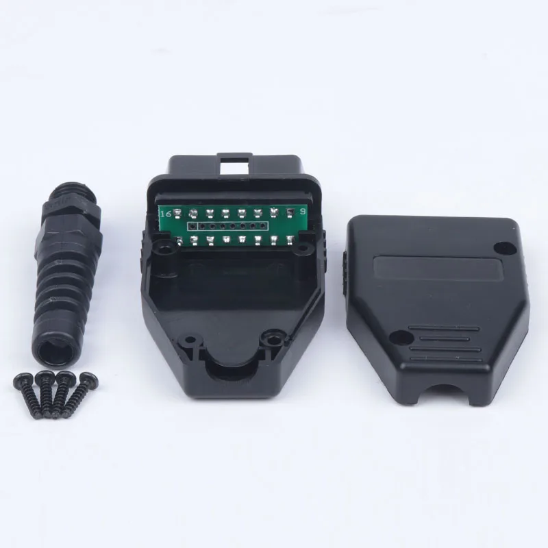 

AZGIANT Car OBD2 16 pin Connector connection male OBD shell with plug shell SR screw Female to Male Car accessories