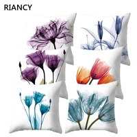 watercolor flower pattern decorative cushions pillowcase polyester cushion cover throw pillow sofa decoration pillowcover 40918
