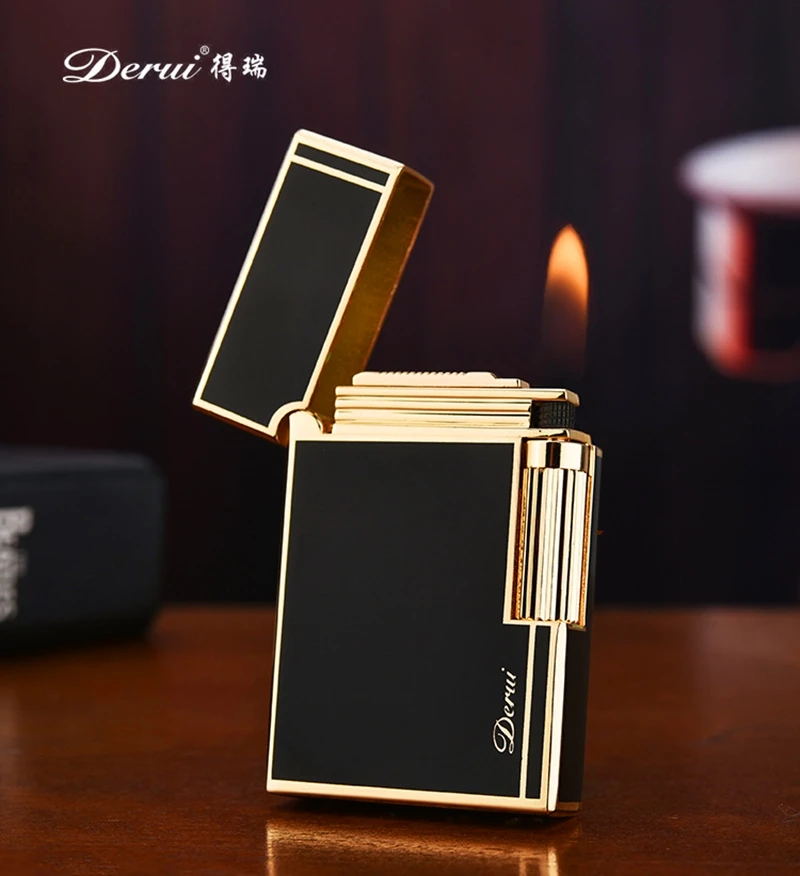 New Business Gas Lighter Compact Jet Butane Metal PING Bright Sound Cigar Cigarette Lighter Inflated Christmas Men Lighter Gift