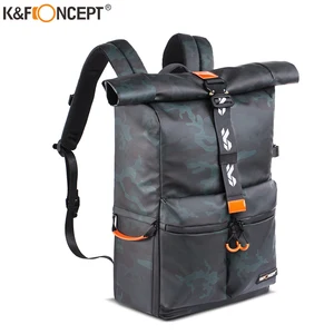 kf concept camera backpack waterproof photography bag for dslr camera lens 15 6 laptop bag with rain cover tripod hold free global shipping