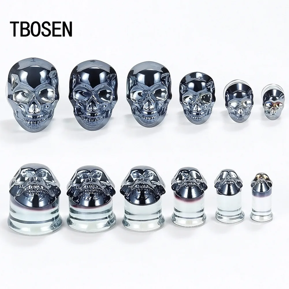 TBOSEN модные стеклянные расширители для пирсинга с логотипом ювелирные изделия