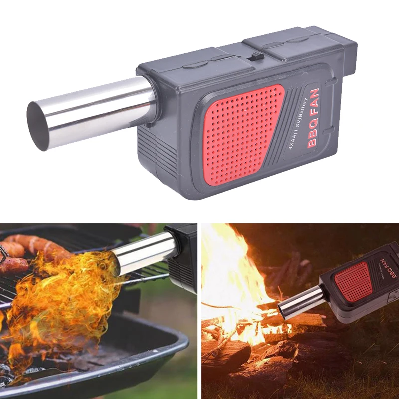 

Portable Electric BBQ Fan Barbecue Air Blower Fan Cooking Picnic Battery Powered