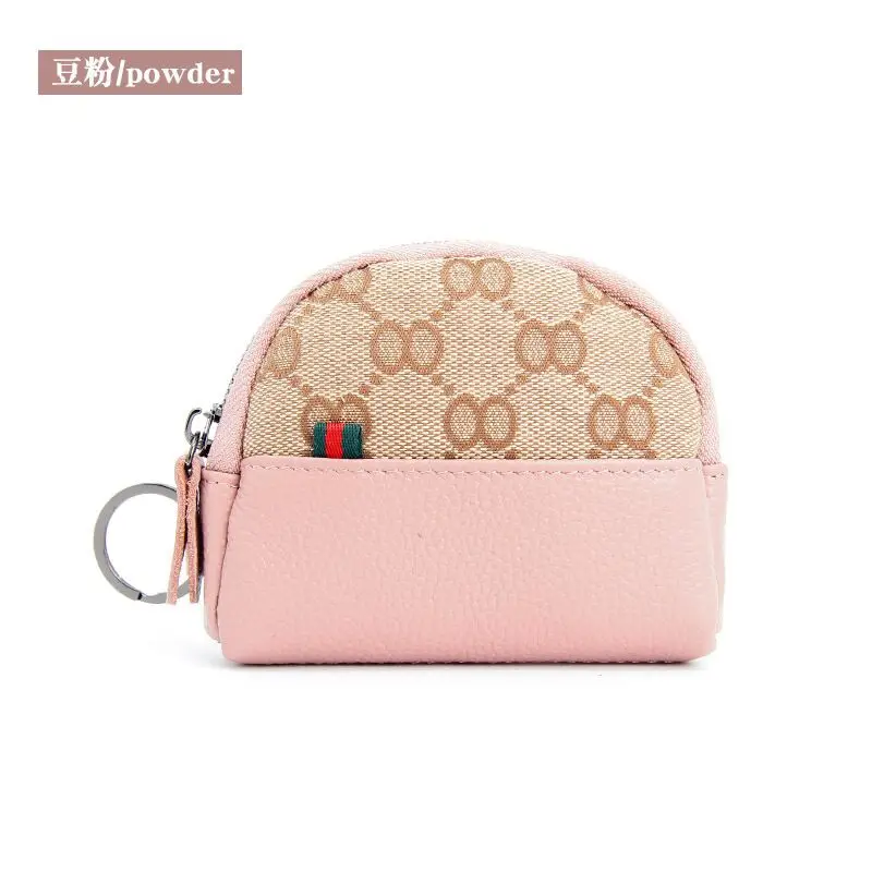 PINK Vento Marea, роскошный женский кошелек для монет, винтажный, настоящая кожа, на молнии, Воловья кожа, мини-кошелек, ретро, для ключей, сумка на цепочке, черная, маленькая сумка для денег - Цвет: PINK