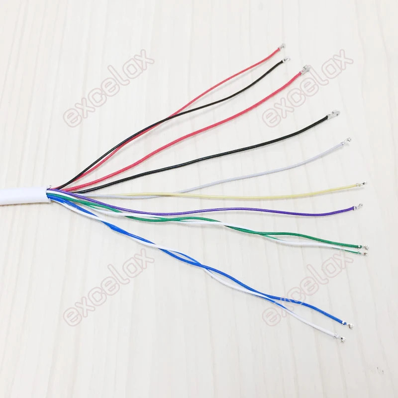 2 шт./лот 11 Pin ip-камера модуль сетевой кабель косичка 80 см 4/5+ 7/8-POE RJ45 DC12V светодиодный блок питания с водонепроницаемой крышкой