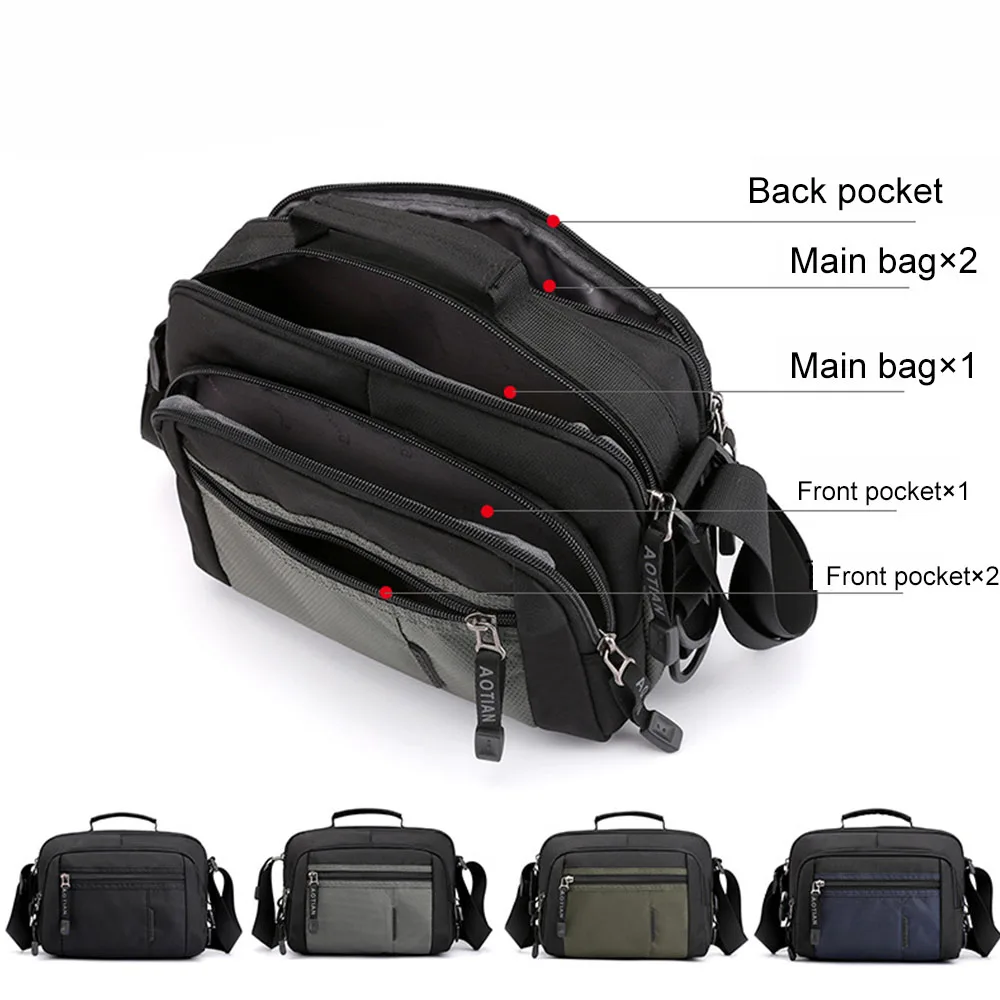Сумка-мессенджер Мужская водонепроницаемая с несколькими карманами XA753ZC |