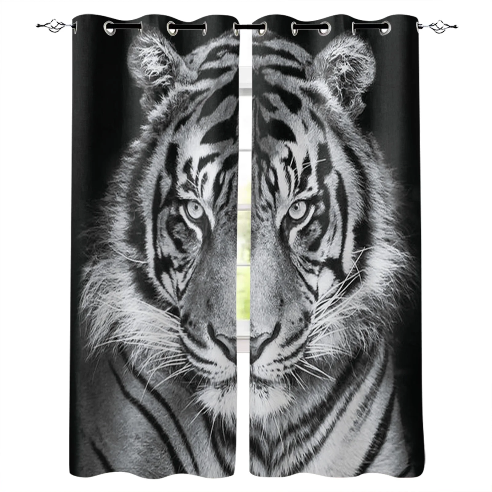 

Тигровые животные, спальни, кухни, занавески, Современное украшение для дома, Детские оконные шторы для гостиной, декоративные