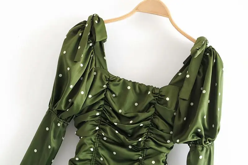 Новинка зимы 2019 женское платье Hubble милостивый рукав волнистая фея длинный U21-26448 |