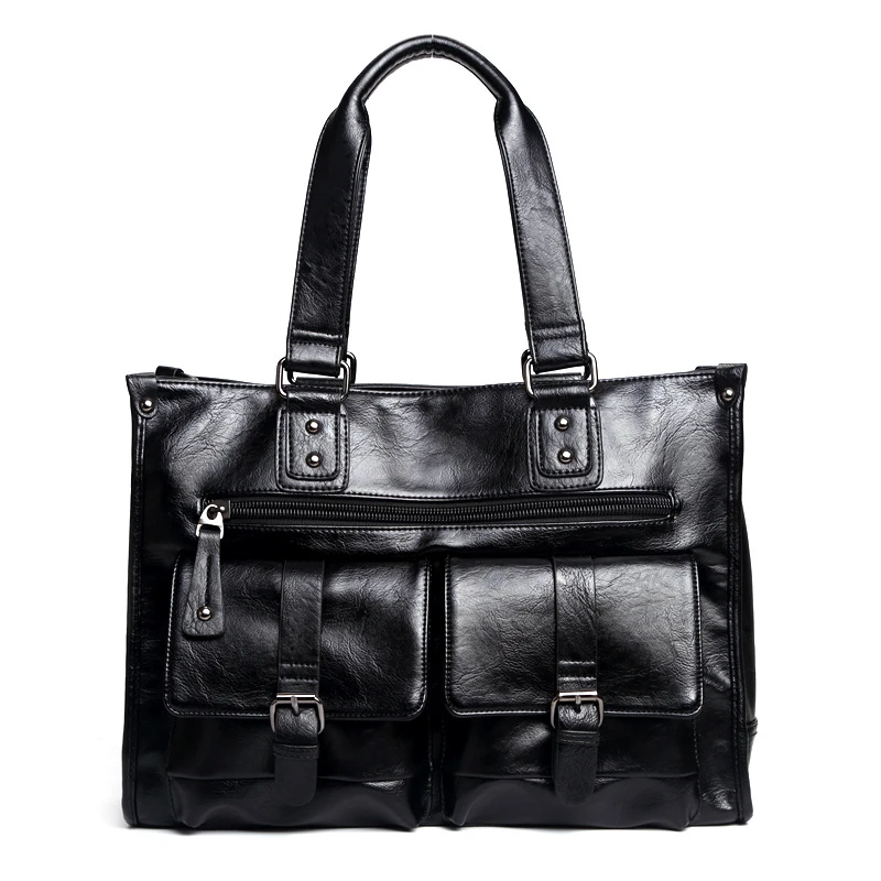 

Новинка 2020, мужская повседневная сумка в стиле ретро, горизонтальная версия, Вместительная дорожная сумка, трендовая деловая сумка через пл...