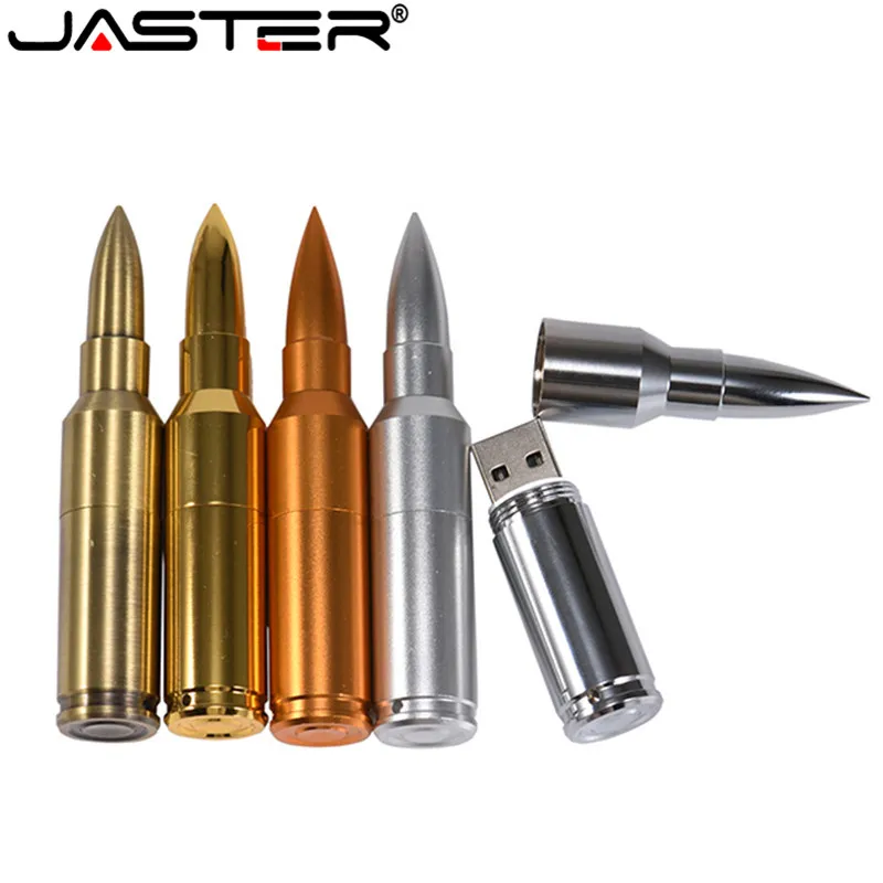 JASTER USB 2,0 Новая Металлическая Модель "Пуля" карта памяти Бесплатный брелок usb флеш-накопитель 4 ГБ 8 ГБ 16 ГБ 32 ГБ 64 ГБ Флешка u-диск подарок