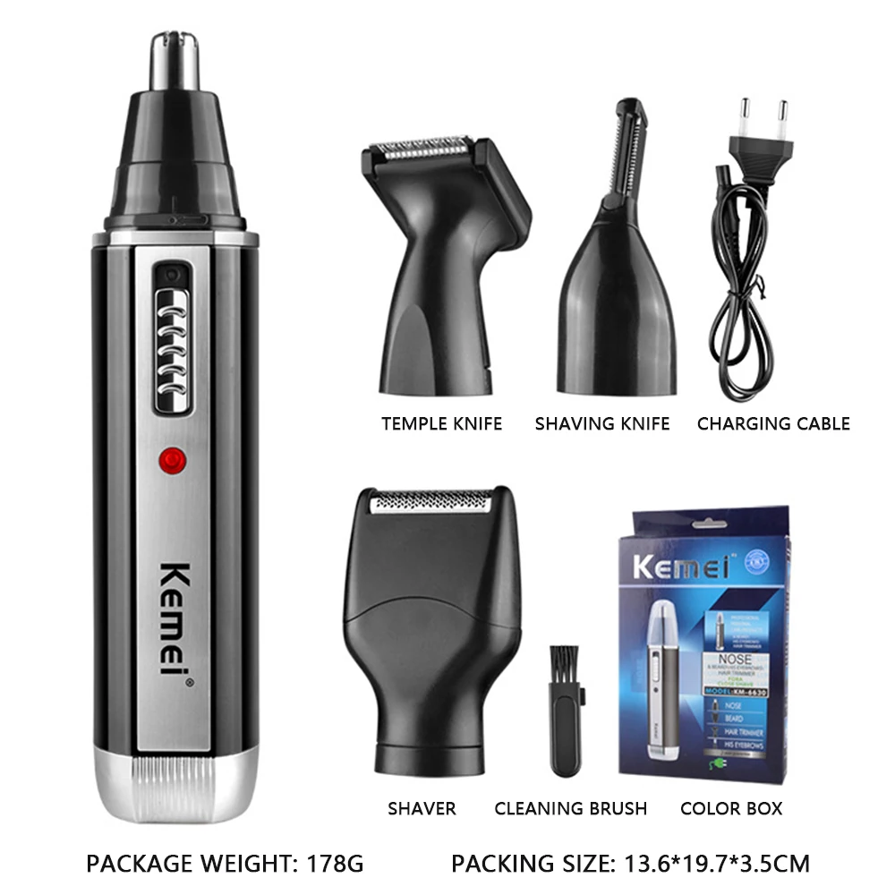 

Multifunctional Nose Ear Hair Removal Trimmer Eyebrow Trimer Clipper USB Rechargeable Haircut Groomer Shaving Razor