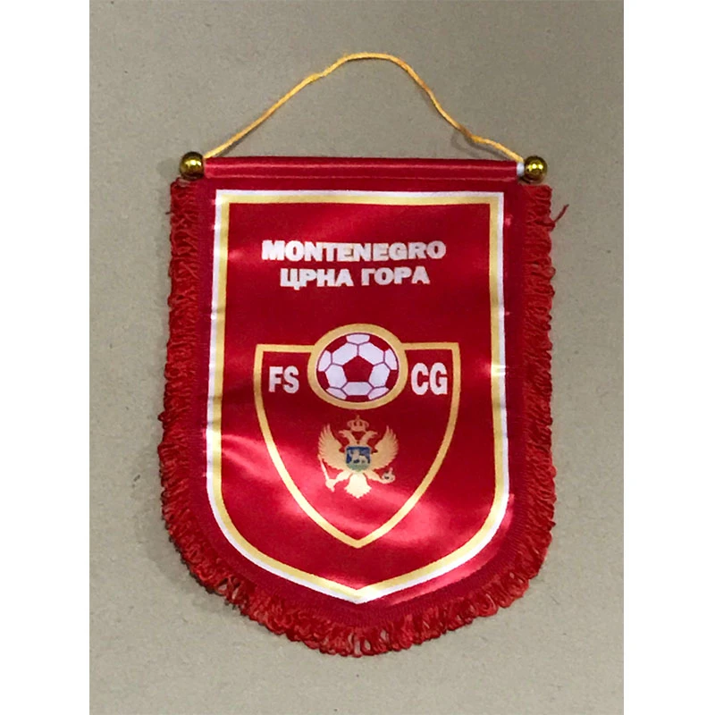 Flag of Montenegro National Football 30cm*20cm Size Double Sides Christmas decorations Hanging Flag Banner Gifts