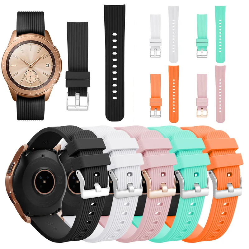 

Hot Silicone Wrist Band Strap for Samsung Galaxy Watch SM-R800/Galaxy Watch 42 SM-R810 mm Smart watch 20mm Sports Silicone Band