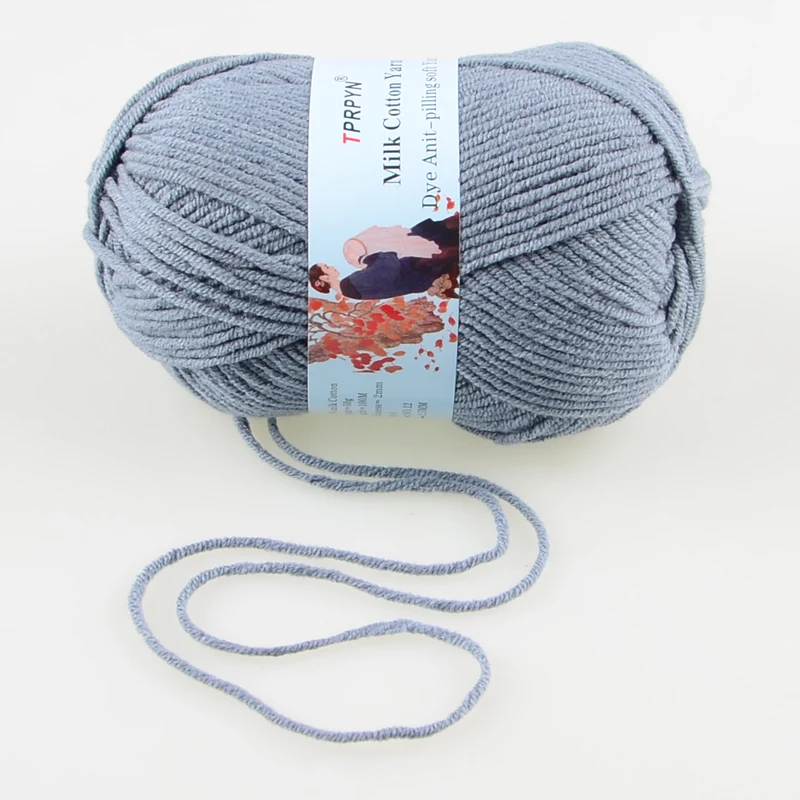 TPRPYN 1 шт. = 50 г 100 м молочная хлопковая пряжа для вязания детская Радужная крючком