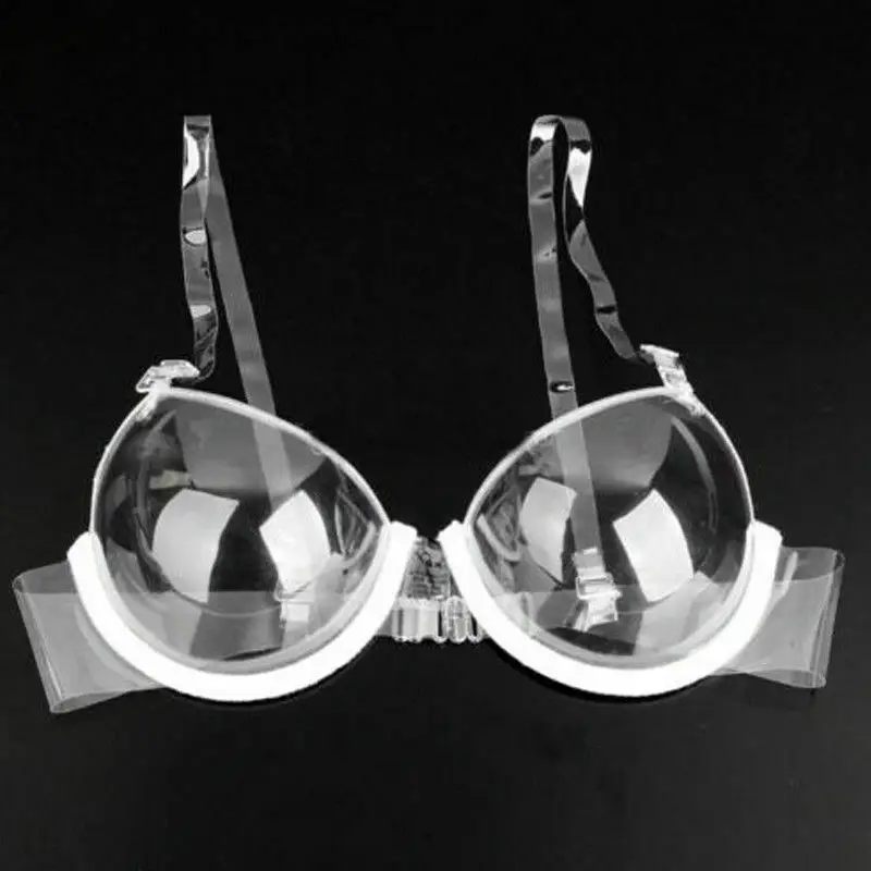 Brand New Women Transparent Invisible Push Up Bra Back Straps 3/4 Cup Clear Bras Underwear Hot Sale | Женская одежда