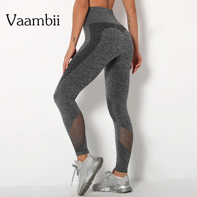 

Women's Sports Leggings Push Up Pants With Mesh High-waisted Tights Fitness Secrets Leggings For Fitness Seamless Leggings