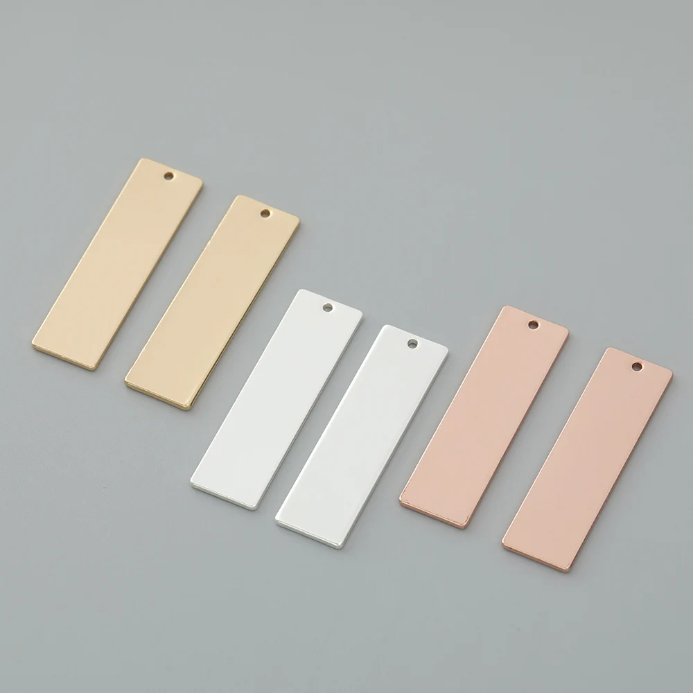 

Латунная прямоугольная штамповочная лента 32*9 мм, пустая подвеска, этикетка, Очаровательное ожерелье «сделай сам», ювелирные аксессуары