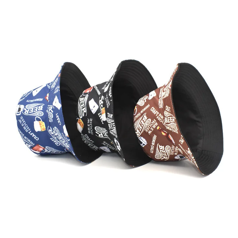 Панама в стиле Харадзюку для мужчин и женщин шляпа с надписью граффити рыбалки